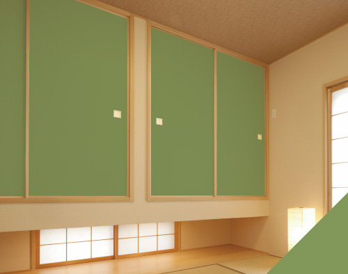 ふすま用リメイクシール伝統色・松葉色