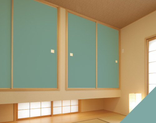 ふすま用リメイクシール伝統色・水浅葱