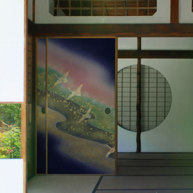 ふすま用リメイクシール・いろはなの飛翔