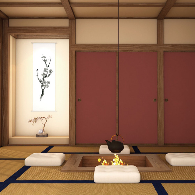 ふすま用リメイクシール・伝統色の小豆色