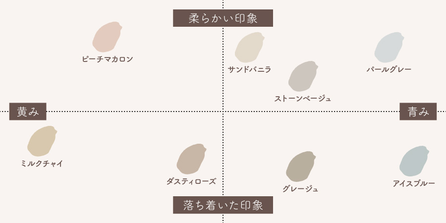 ふすま用リメイクシールメルア・カラーチャート