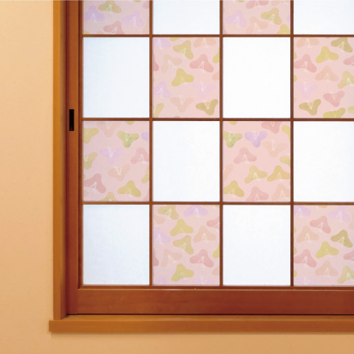 デザイン障子紙を使ったコーディネート例1（梅松）