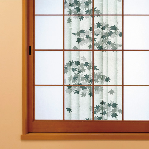 デザイン障子紙を使ったコーディネート例2（青竹）