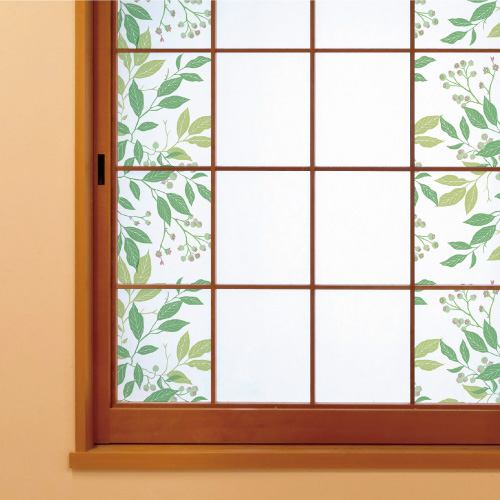 デザイン障子紙を使ったコーディネート例4（アーリーサマーブルーベリー）