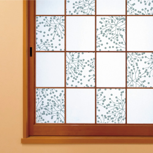 デザイン障子紙を使ったコーディネート例7（冬の森）