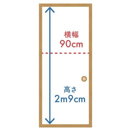 ふすま用リメイクシール丈長サイズ・対応サイズ表